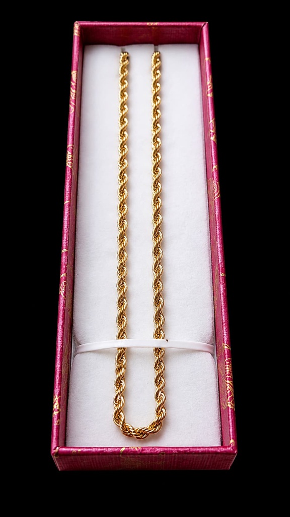 (07) Cadena Troubillón Enchapado en Oro 24K